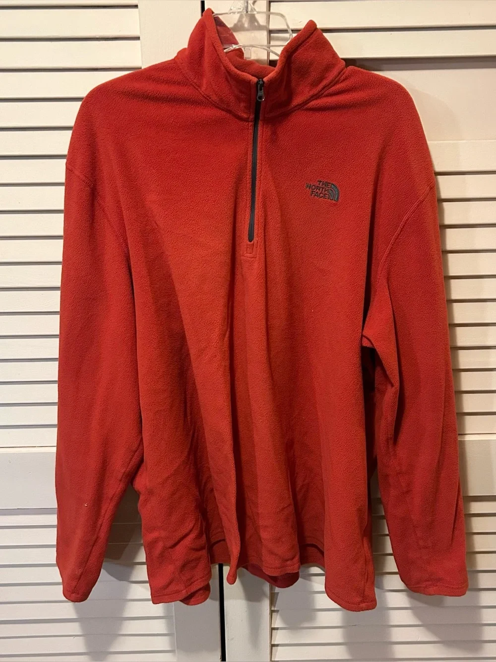 The North Face XXL 1/4 Zip Fleece Red Men’s Sweatshirt Pullover